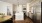 a kitchen with bar stools